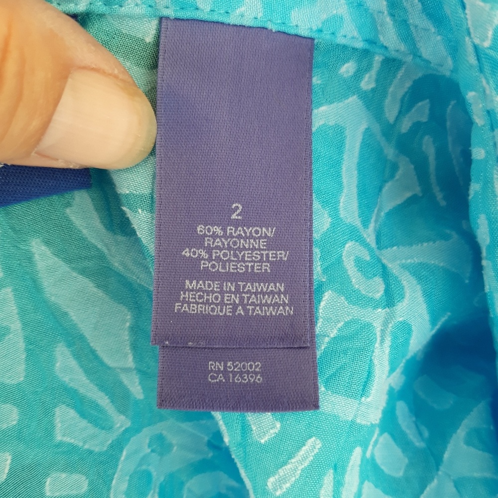 JH Collectibles Turquoise Plus size Blouse - Picture 3 of 8